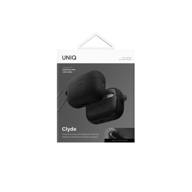 Uniq CLYDE AirPods Pro 2nd Gen Lock Case - (Charcoal/Dark Grey)