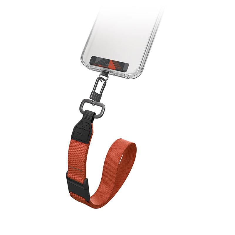 Uniq Vista Duo 2-in-1 Lanyard And Hand Strap - Charcoal/Amber