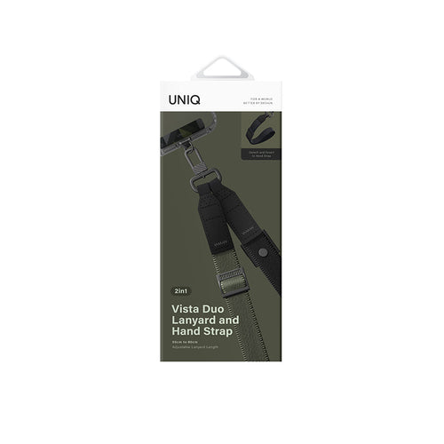 Uniq Vista Duo 2-in-1 Lanyard And Hand Strap - Forest/Black