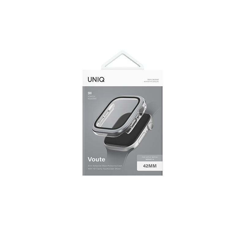 Uniq Voute Watch Case With Tempered Glass Screen 42MM - Silver