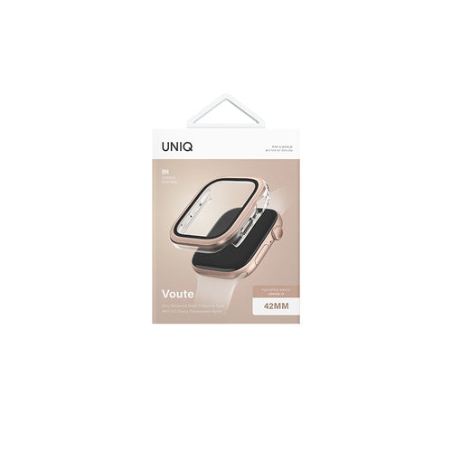 Uniq Voute Watch Case With Tempered Glass Screen 42MM - Rose Gold