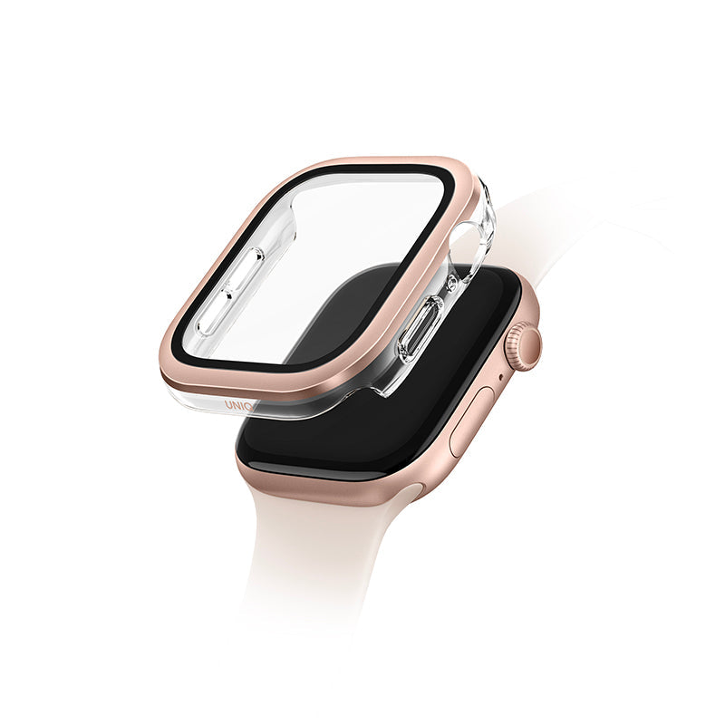 Uniq Voute Watch Case With Tempered Glass Screen 42MM - Rose Gold