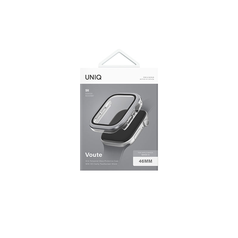 Uniq Voute Watch Case With Tempered Glass Screen 46MM - Silver