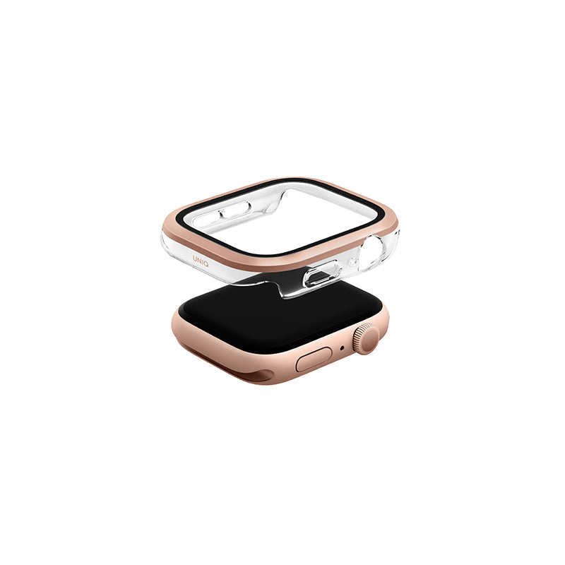 Uniq Voute Watch Case With Tempered Glass Screen 46MM - Rose Gold