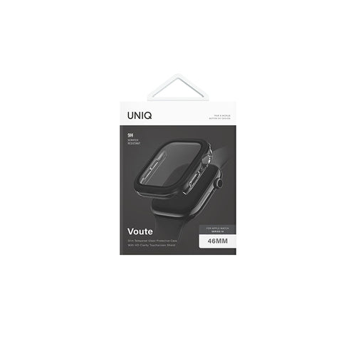 Uniq Voute Watch Case With Tempered Glass Screen 46MM - Jet Black