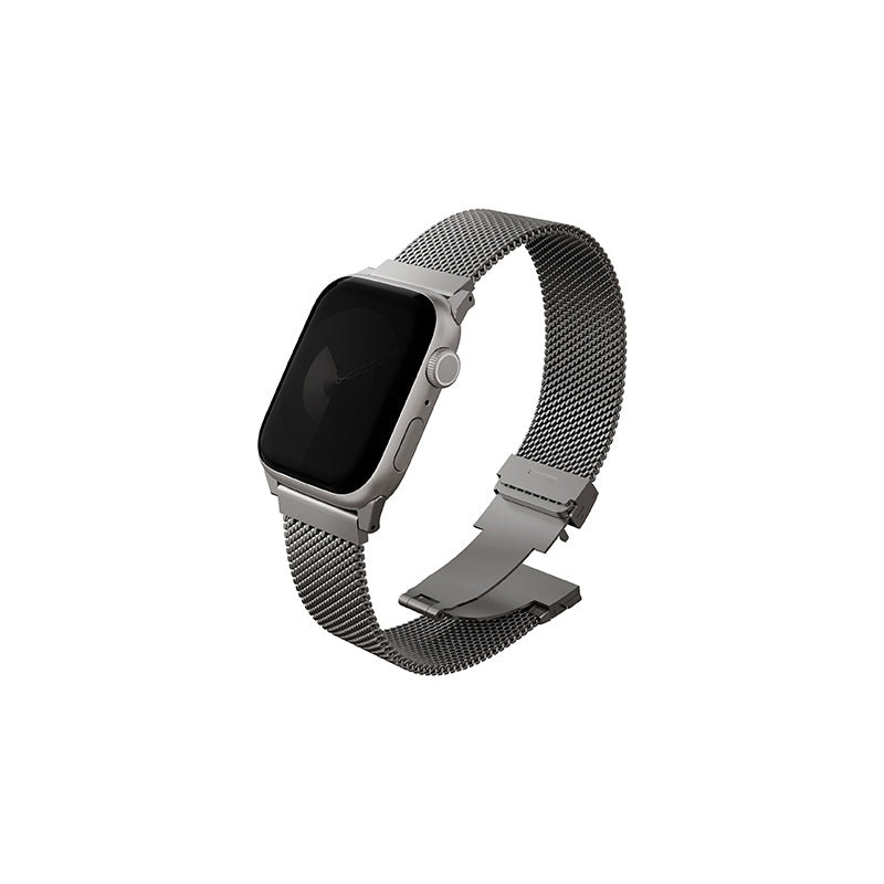 Uniq Dante Pro Apple Watch Self-Adjustable Mesh Steel Band 42/41/40MM - Titanium Silver
