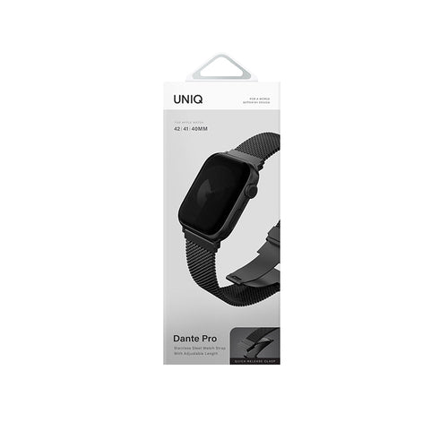 Uniq Dante Pro Apple Watch Self-Adjustable Mesh Steel Band 42/41/40MM - Graphite Black