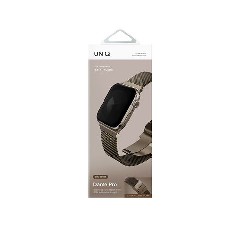 Uniq Dante Pro Apple Watch Self-Adjustable Mesh Steel Band 42/41/40MM - Ember Gold