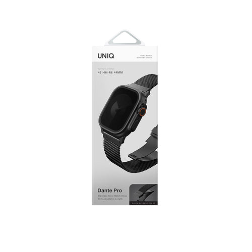 Uniq Dante Pro Apple Watch Self-Adjustable Mesh Steel Band 49/46/45/44MM - Graphite Black