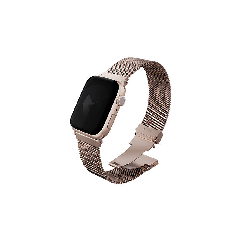 Uniq Dante Pro Apple Watch Self-Adjustable Mesh Steel Band 49/46/45/44MM - Metallic Rose