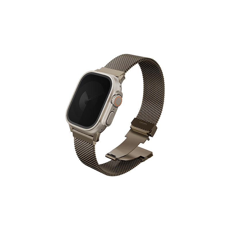 Uniq Dante Pro Apple Watch Self-Adjustable Mesh Steel Band 49/46/45/44MM - Ember Gold