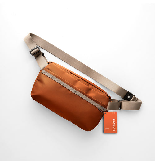 Uniq Denver Canvas Crossbody Bag 5L Orange