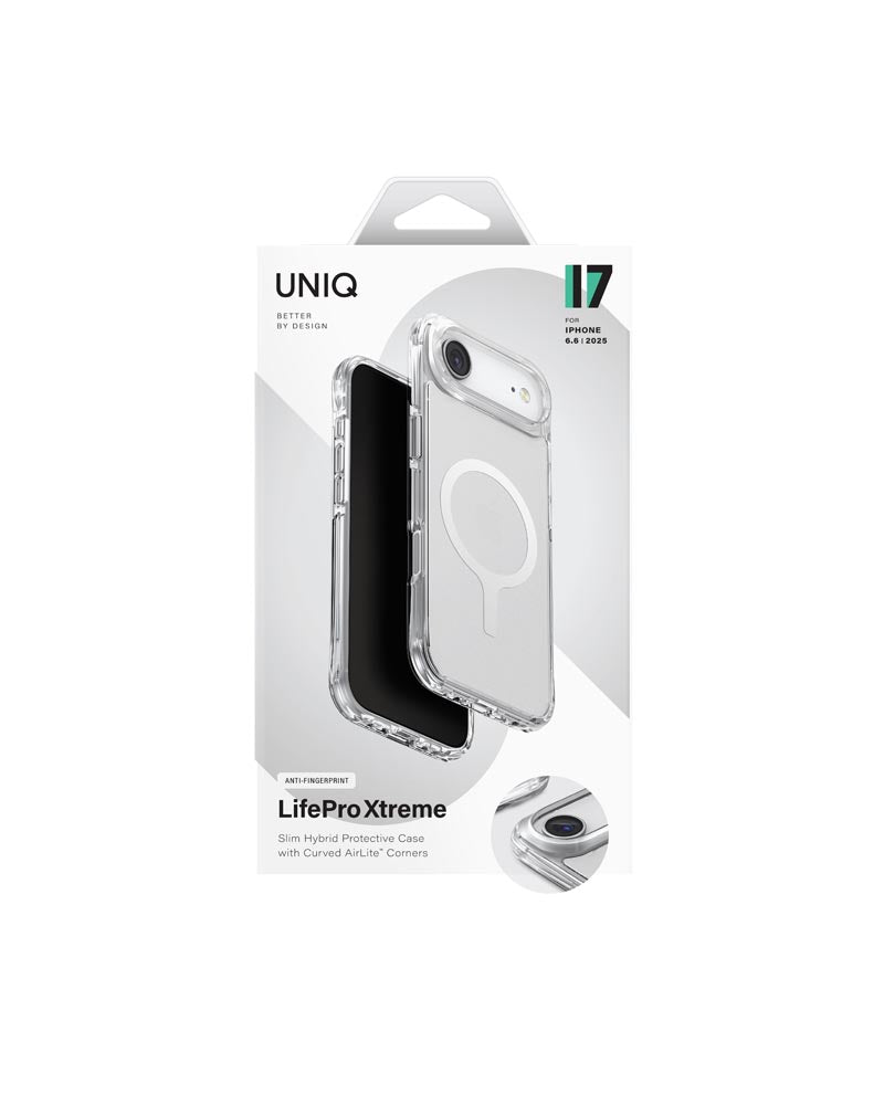 Uniq Hybrid iPhone 17 Air (2025) 6.6 Magclick Charging Lifepro Xtreme (AF) - Frost Clear