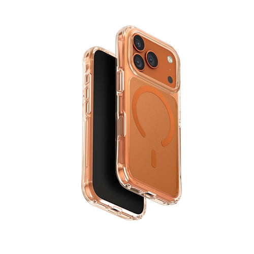Uniq Hybrid iPhone 17 Pro Max (2025) 6.9 Magclick Charging Lifepro Xtreme (AF) - Frost Clear/Volt Orange