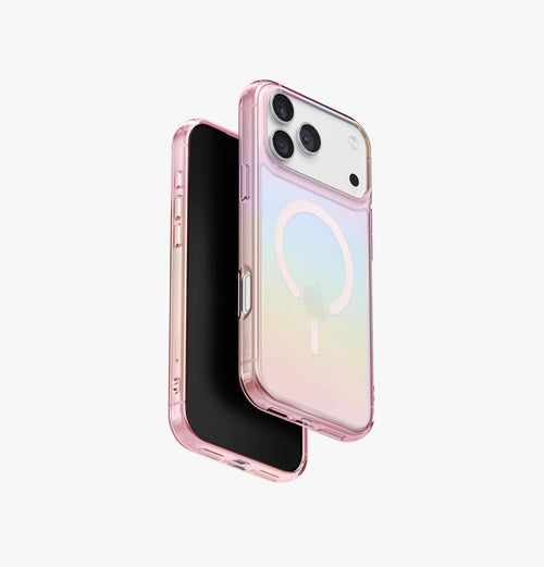 Uniq Hybrid iPhone 17 Pro Max (2025) 6.9 Magclick Charging Iridescia - Pink Prism