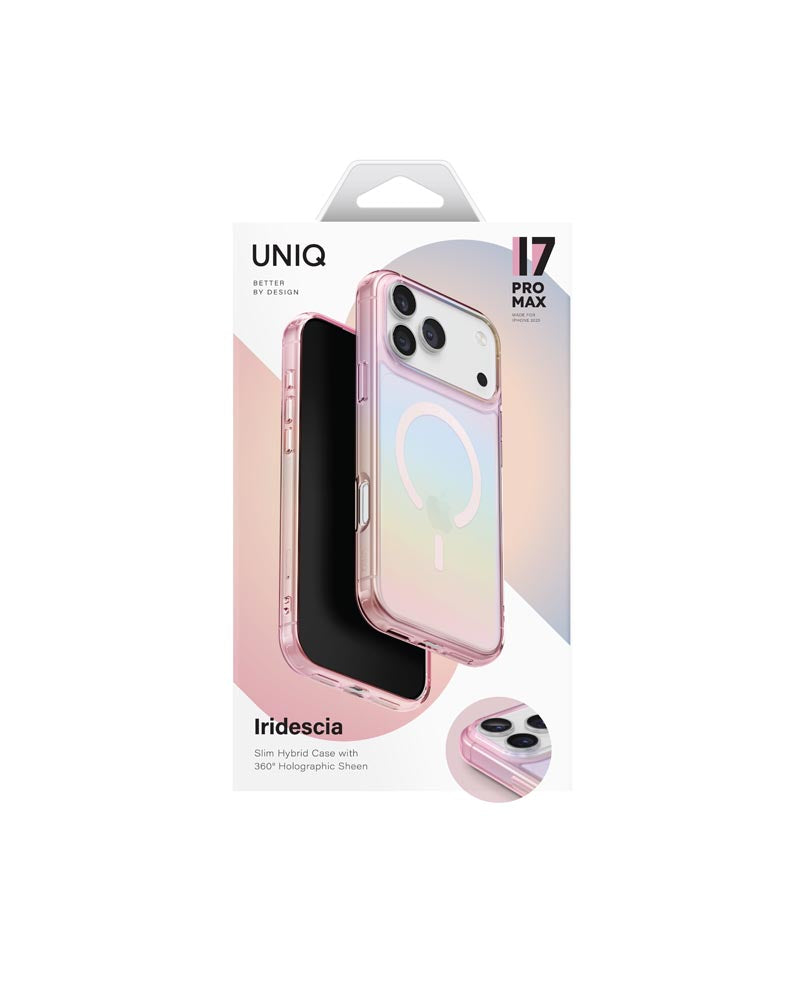 Uniq Hybrid iPhone 17 Pro Max (2025) 6.9 Magclick Charging Iridescia - Pink Prism