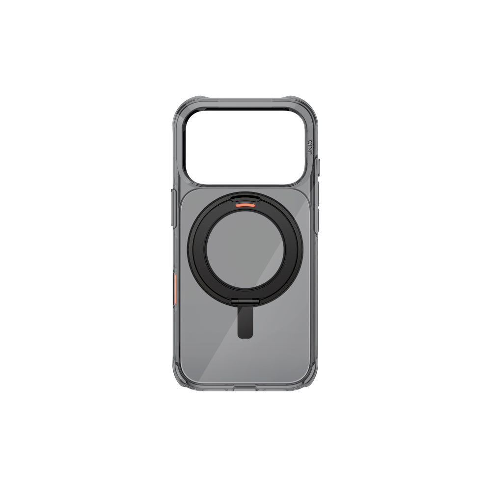 Uniq Hybrid iPhone 17 Pro (2025) 6.3  Swivix With 360 Rotating Kickstand - Carbon Black