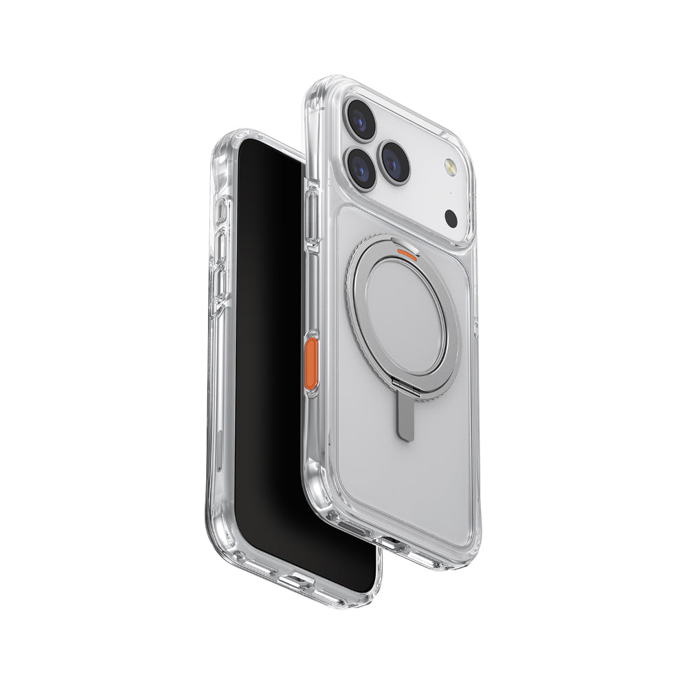 Uniq Hybrid iPhone 17 Pro Max (2025) 6.9  Swivix With 360 Rotating Kickstand - Lucent Clear