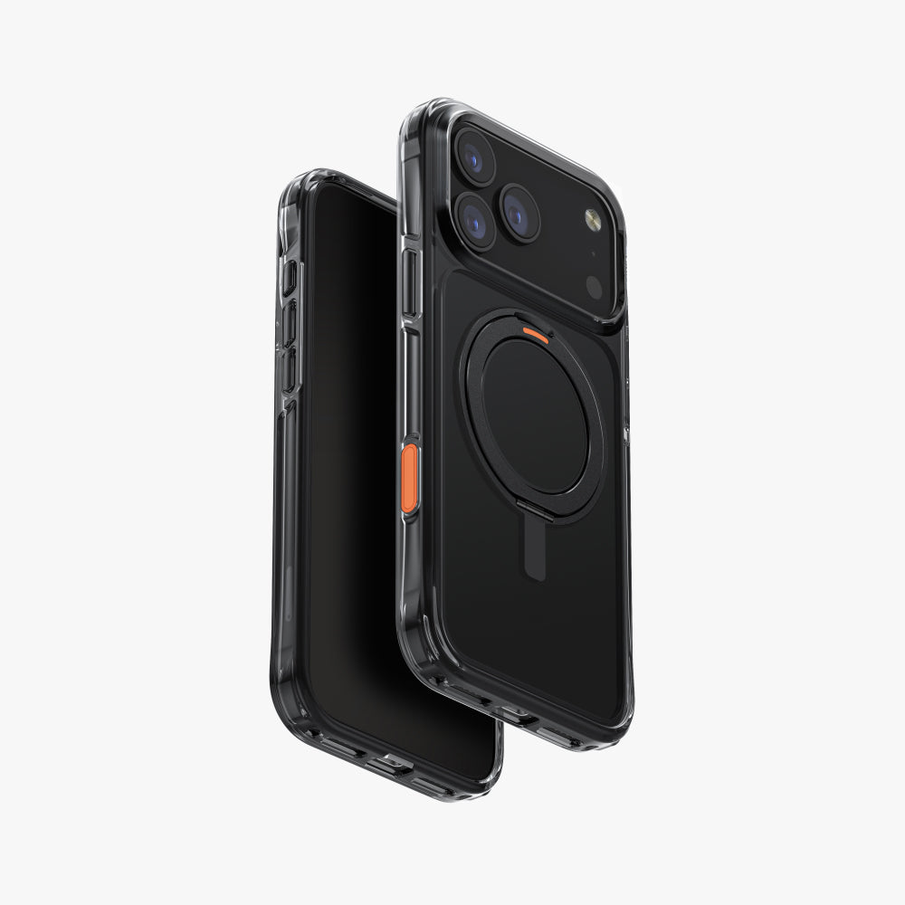 Uniq Hybrid iPhone 17 Pro Max (2025) 6.9  Swivix With 360 Rotating Kickstand - Carbon Black
