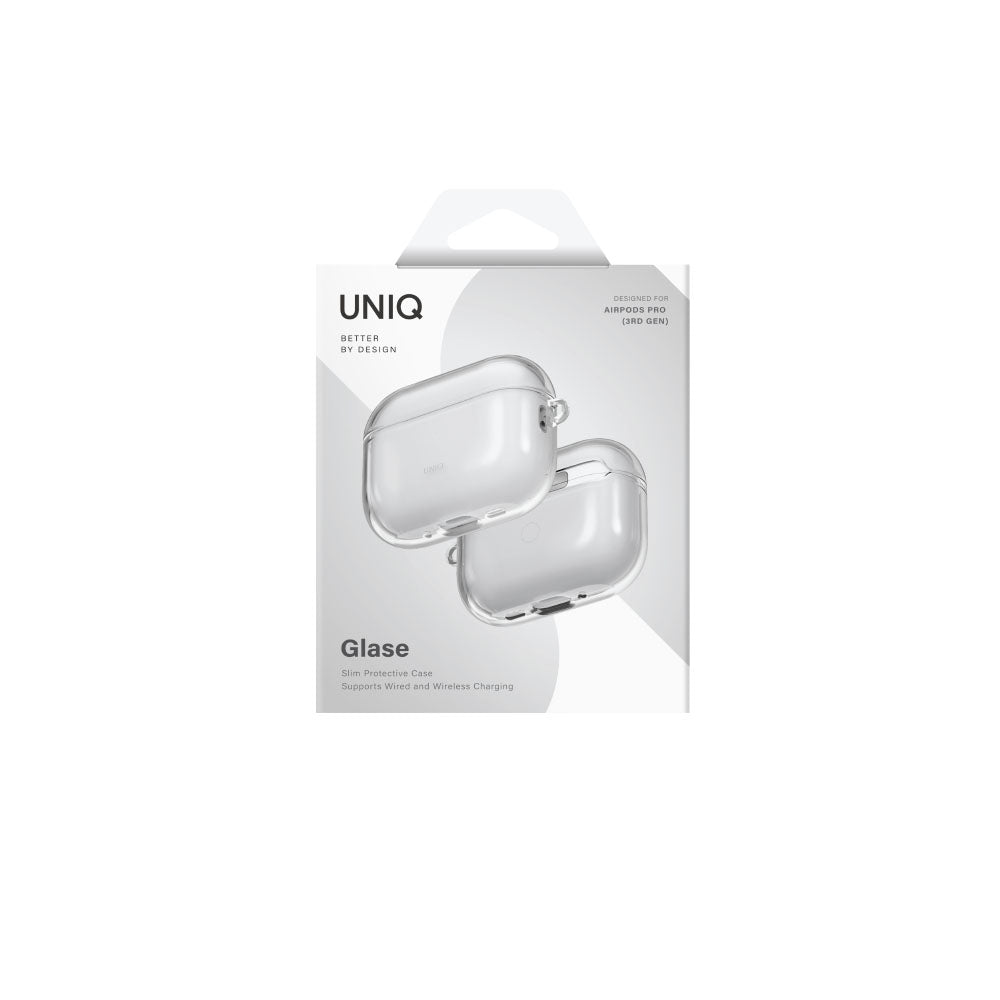 Uniq Glase Airpods Pro 3rd Gen Hang Case - Glossy Clear