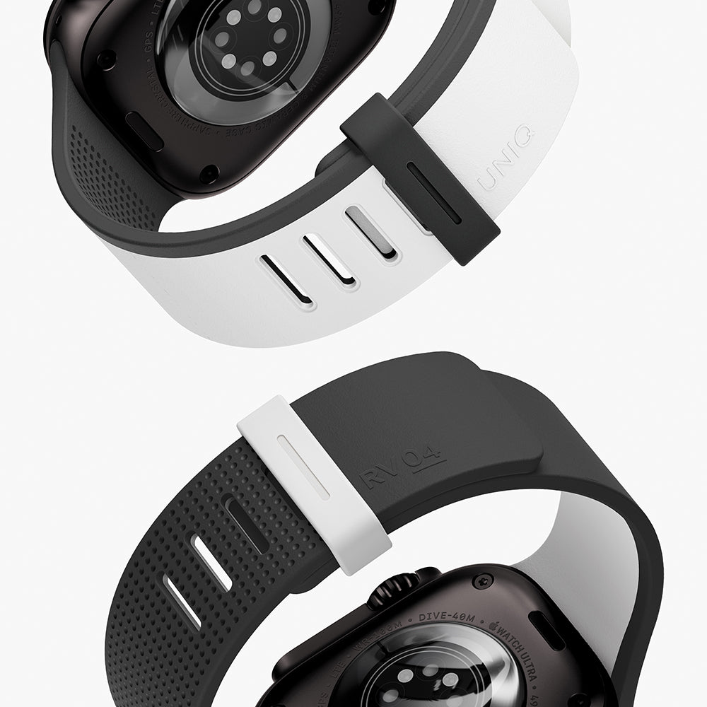 Uniq Revix IV 49/46/45/44 Mist Grey/Black Reversible Magnetic Apple Watch Strap