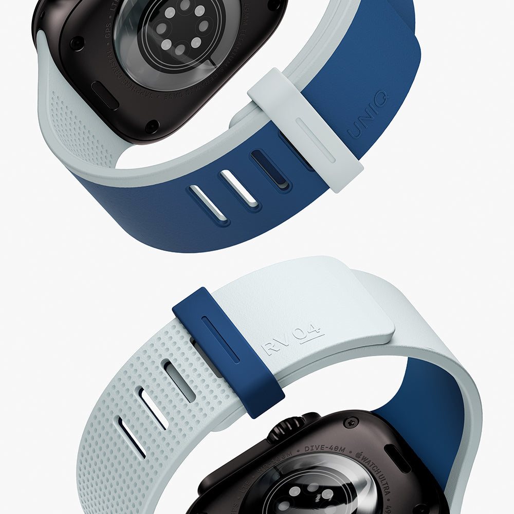 Uniq Revix IV 49/46/45/44mm Marine Blue/Pale Aqua Reversible Magnetic Apple Watch Strap