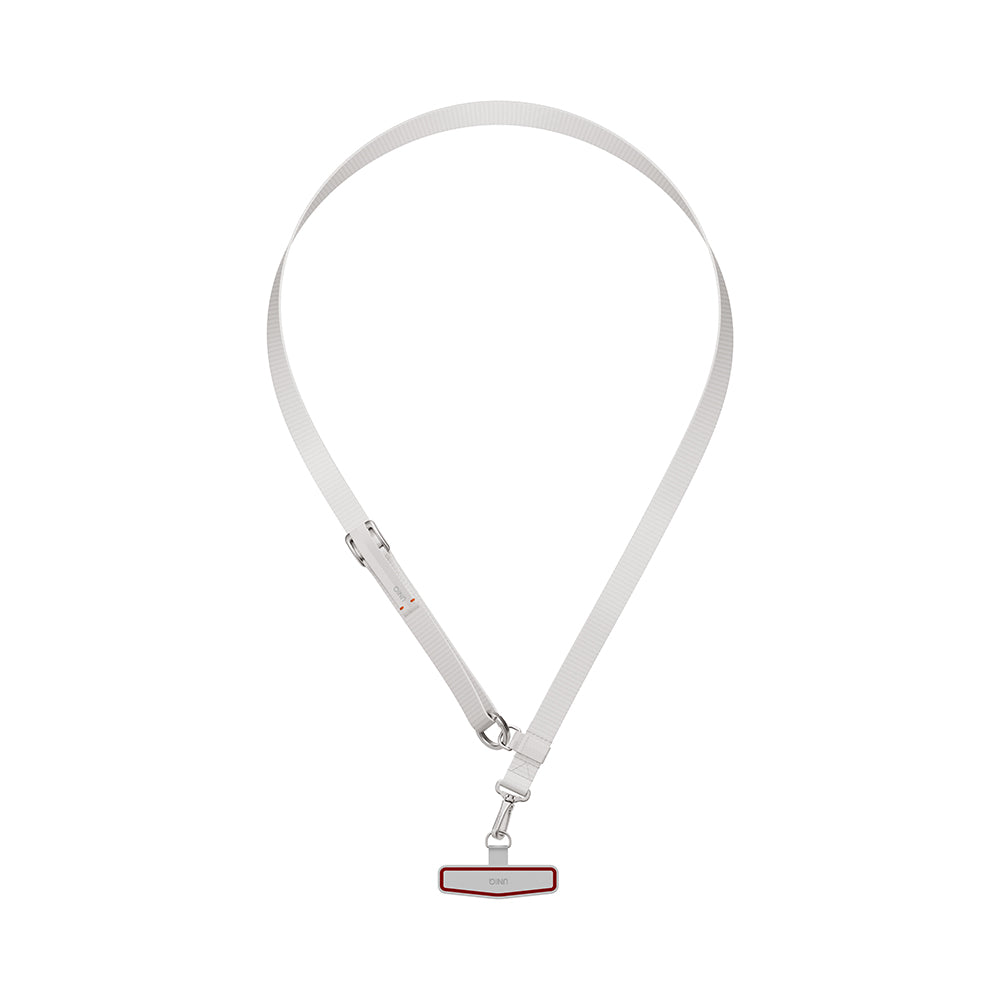 Uniq Vista Flex 2-in-1 Lanyard and Hand Strap - Mist Grey / Volt Orange