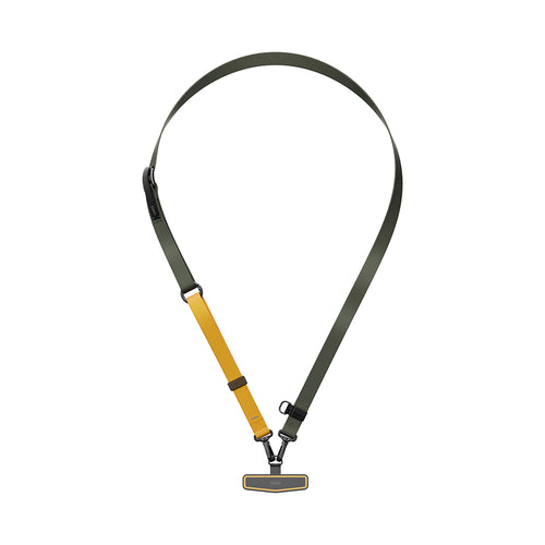 Uniq Vista Flex 2-in-1 Lanyard and Hand Strap - Deep Forest / Canary Yellow