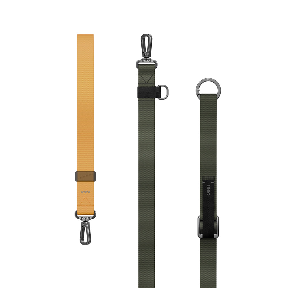 Uniq Vista Flex 2-in-1 Lanyard and Hand Strap - Deep Forest / Canary Yellow