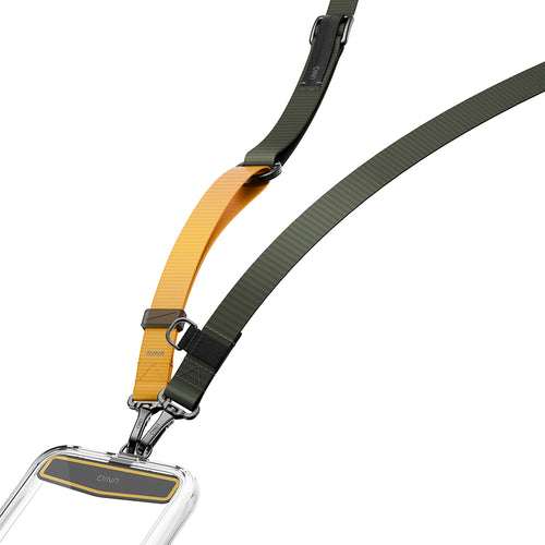 Uniq Vista Flex 2-in-1 Lanyard and Hand Strap - Deep Forest / Canary Yellow