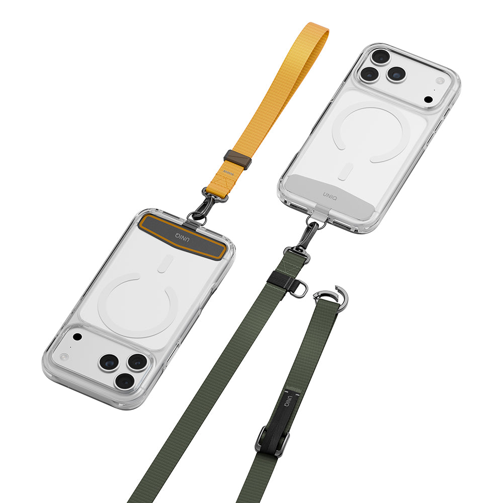 Uniq Vista Flex 2-in-1 Lanyard and Hand Strap - Deep Forest / Canary Yellow