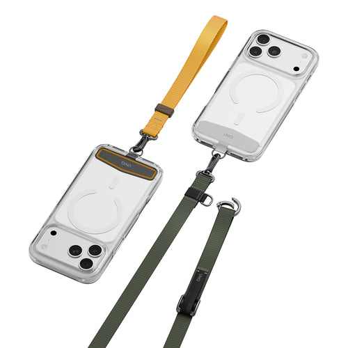 Uniq Vista Flex 2-in-1 Lanyard and Hand Strap - Deep Forest / Canary Yellow