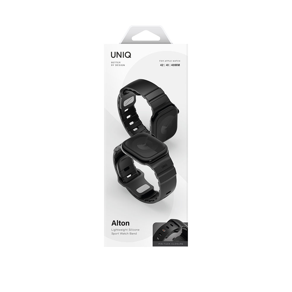 Uniq Alton Silicon Apple Watch Strap 42/41/40MM - Midnight Black