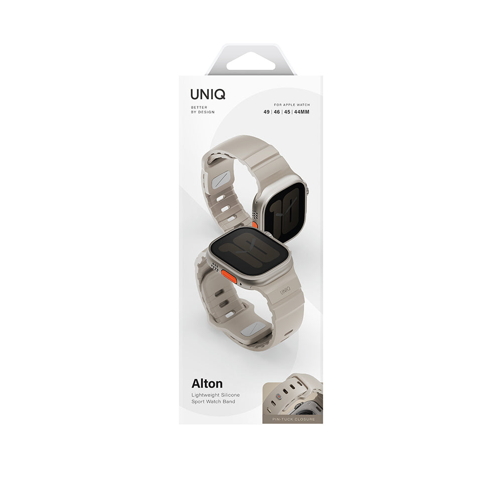 Uniq Alton Silicon Apple Watch Strap 49/46/45/44MM - Light Sand