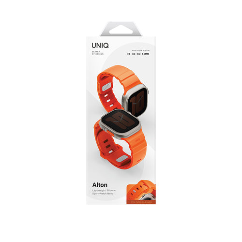 Uniq Alton Silicon Apple Watch Strap 49/46/45/44MM - Flame Orange