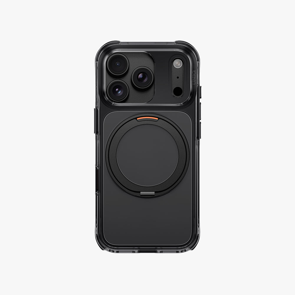 Uniq Hybrid iPhone 18 Pro Max (2026) 6.9 Swivix with 360 Rotating Kickstand - Carbon Black