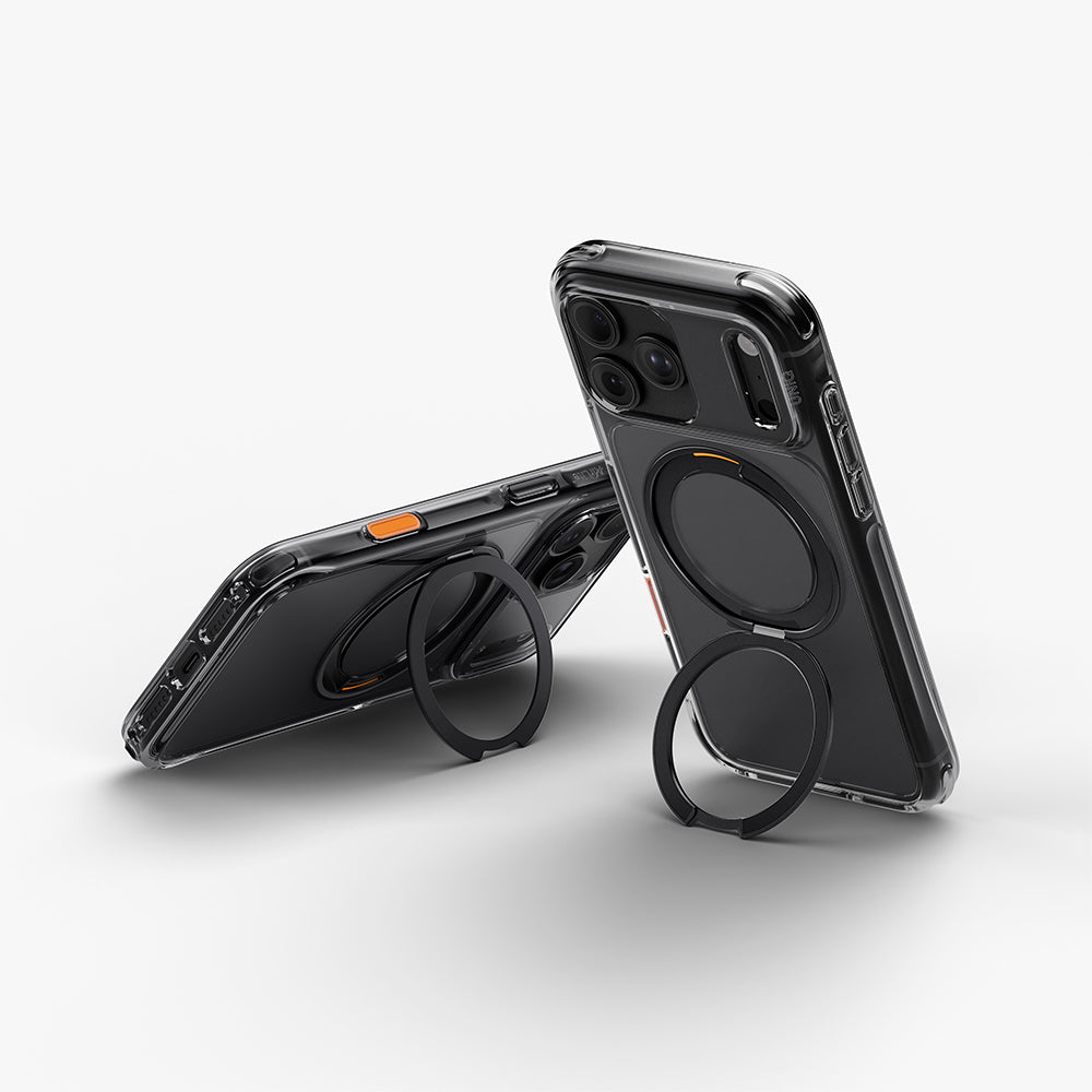 Uniq Hybrid iPhone 18 Pro Max (2026) 6.9 Swivix with 360 Rotating Kickstand - Carbon Black