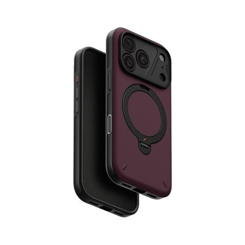 Uniq Hybrid iPhone 18 Pro Max (2026) 6.9 Elix with 360 Rotating Kickstand - Deep Maroon