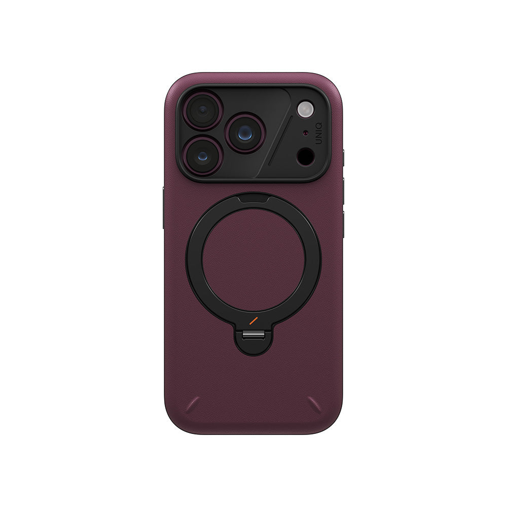 Uniq Hybrid iPhone 18 Pro Max (2026) 6.9 Elix with 360 Rotating Kickstand - Deep Maroon