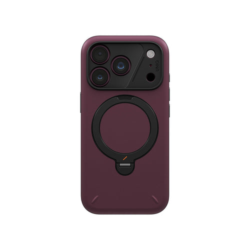Uniq Hybrid iPhone 18 Pro Max (2026) 6.9 Elix with 360 Rotating Kickstand - Deep Maroon