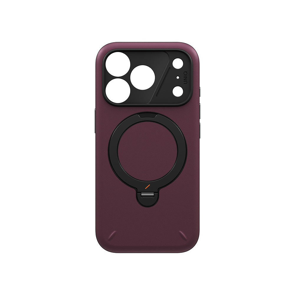 Uniq Hybrid iPhone 18 Pro Max (2026) 6.9 Elix with 360 Rotating Kickstand - Deep Maroon