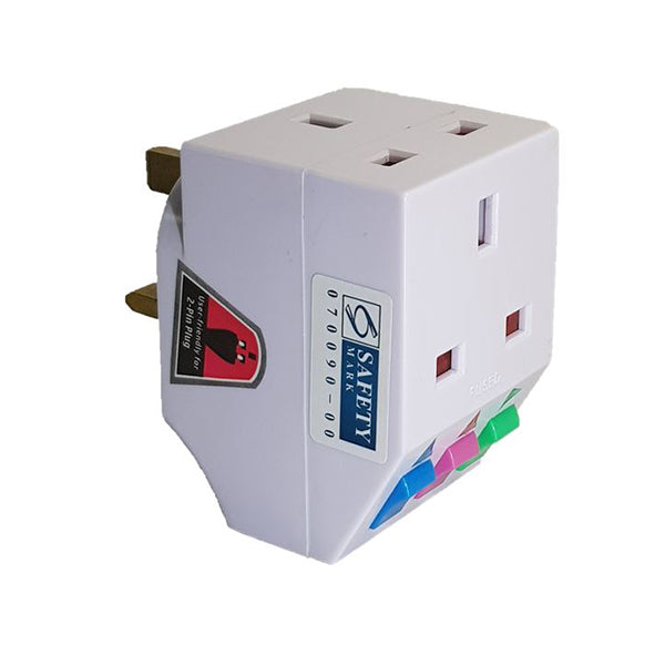 Morries CK8196 3-Way 13A Adapter with Switch