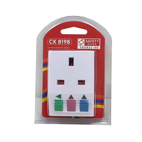 Morries CK8198 3-Way 13A Adapter with Switch