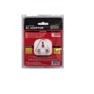 Morries MS3002 3way Adaptor W/Switch Surge