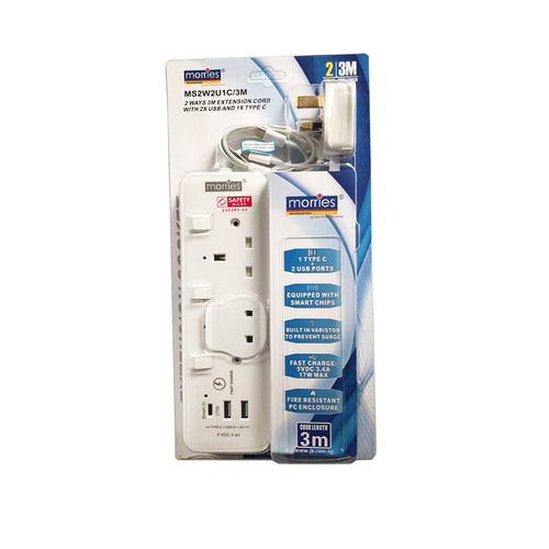 Morries MS2W2U1C/3M 2Way 3M Extension (2 USB + 1 Type-C)