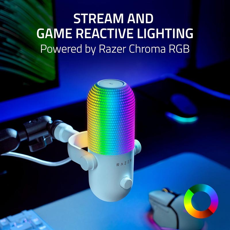 Razer Seiren V3 Chroma - RGB USB Mic White Edition
