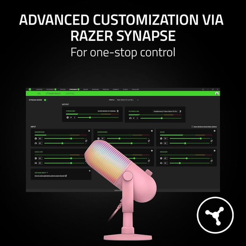 Razer Seiren V3 Chroma - RGB USB Mic Quartz Ed