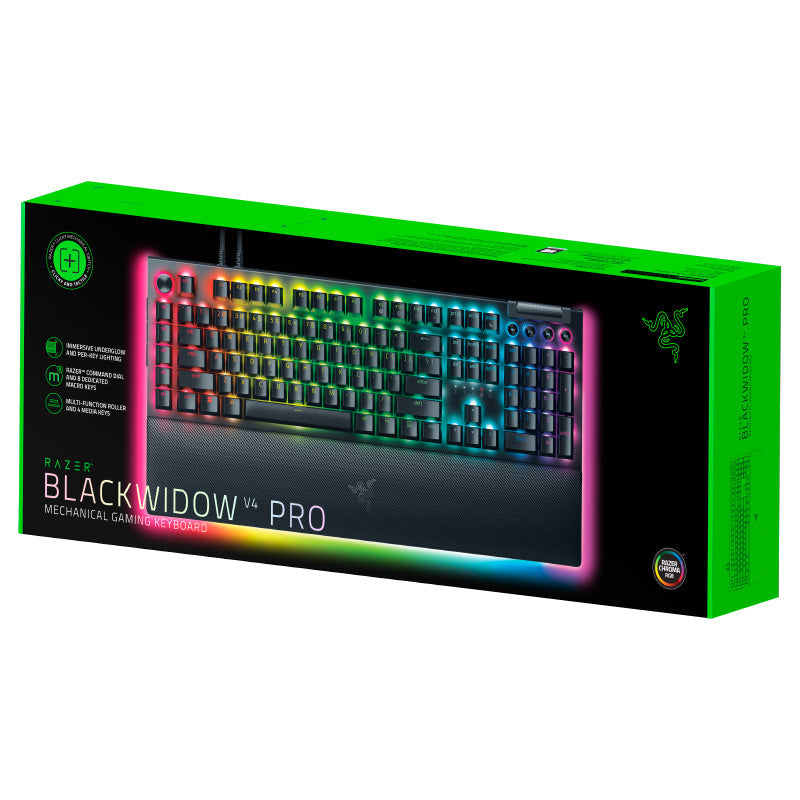 Razer BlackWidow V4 Pro Wired Gaming Keyboard (Green Switch)