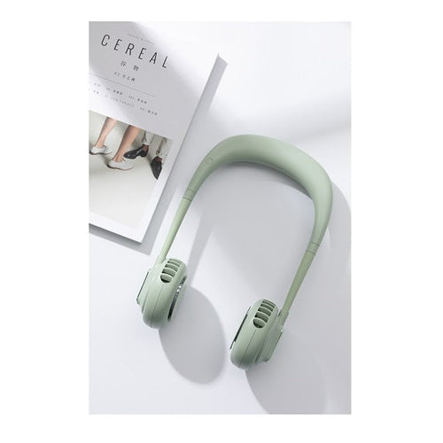 BOS+ I57 USB Neckband Dual Cooling Fan (Green)