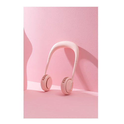 BOS+ I57 USB Neckband Dual Cooling Fan (Pink)